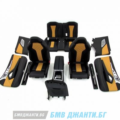 Комплект салон HEJA Leather Alcantara Black Midrand Beige B&W за F92 M8 Coupe Competition G15 Coupe